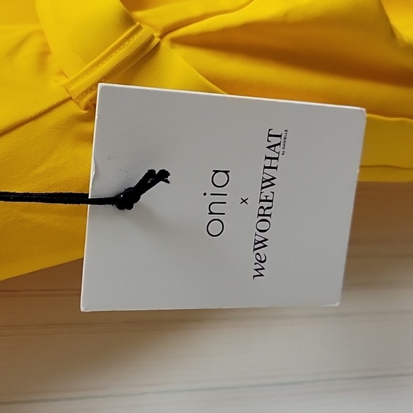 Onia X WeWoreWhat Vibrant Yellow Swimwear Danielle One Pc NWT - Picture 4 of 8